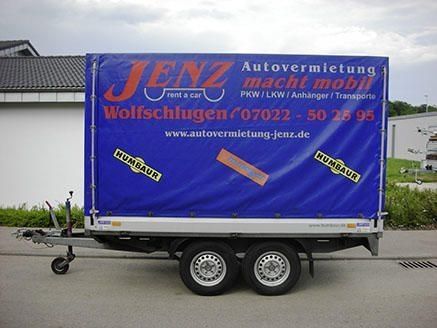 Planenanhänger Tandem mit Bremse